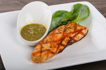 Grilled salmon