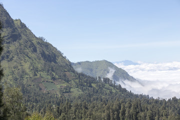 Fototapeta na wymiar General landscape around Mt Bromo, Indonesia