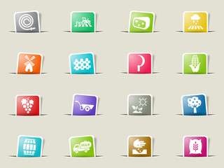 agricultural icon set
