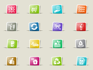 alternative energy icon set
