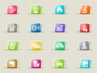 bio fuel icon set