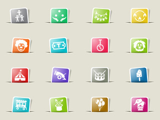 circus icon set