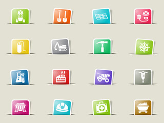 coal industry icon set