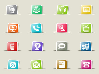 communication icon set