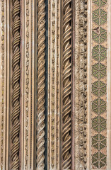 Detail of Orvieto Cathedral (Duomo di Orvieto), Umbria, Italy