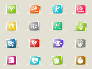 healthy lifestyle icon set