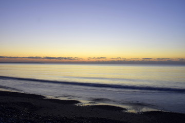 Fototapeta na wymiar sunrise in cyprus on the beach