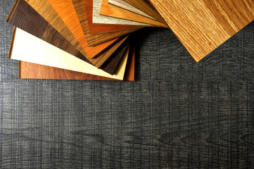 Laminate Wood Concept - Sample studio photo of laminate flooring. Repair, building and h