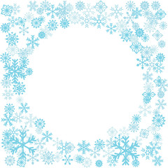 snowflakes frame