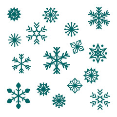 snowflakes vector set