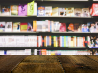 Blur or Defocus Background of  book and bookshelf in book store