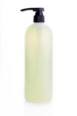 collection of various beauty hygiene containers on white backgro