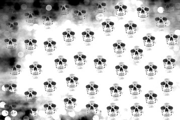 Black and white Skull human Halloween background