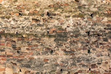 Old brick wall, under construction