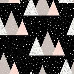 Printed kitchen splashbacks Mountains Seamless Geometric Pattern