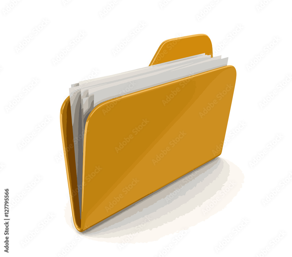 Poster folder and files. image with clipping path