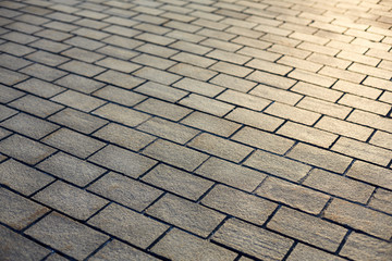 Background of stone pavement texture. Close up