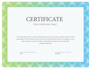 Certificate and diploma template.