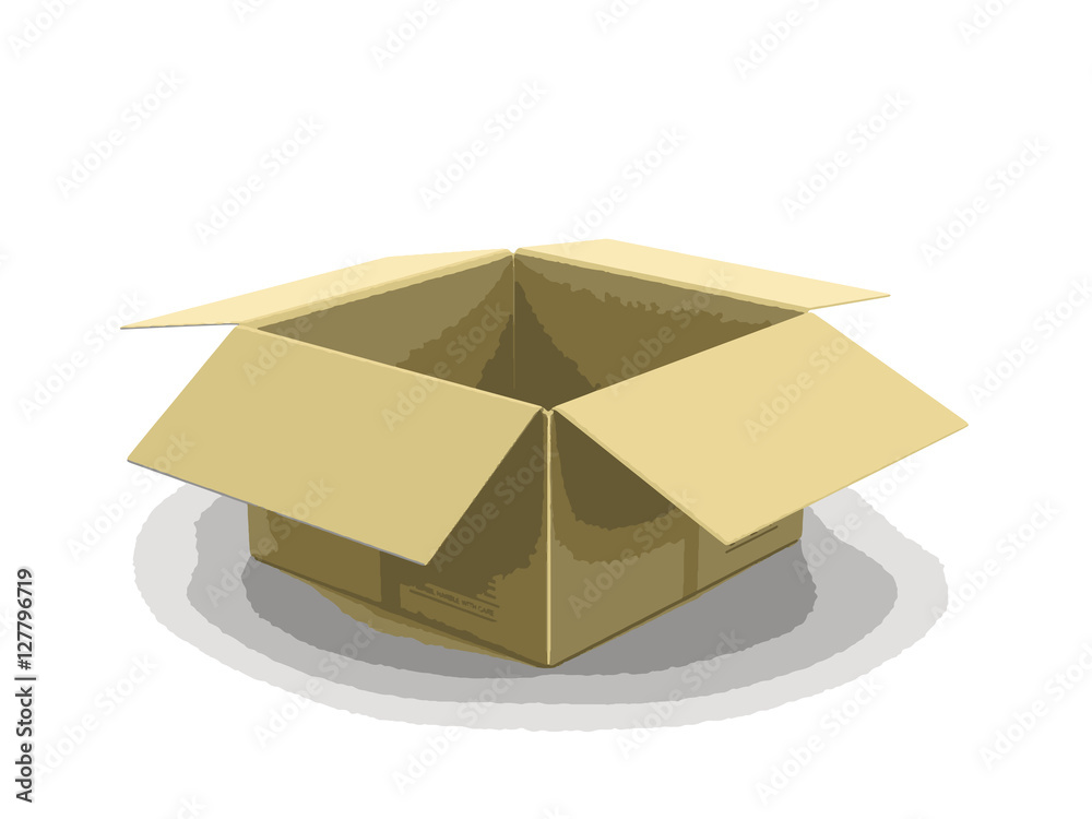 Poster open package. image with clipping path