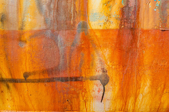 rouille sur vieille coque de bateau 