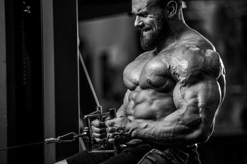Strong bodybuilder man