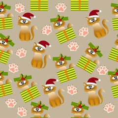 pattern with cute cats