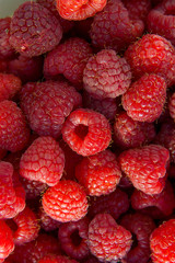 Close up of the ripe raspberry as background.