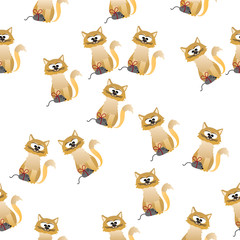 pattern with cute cats