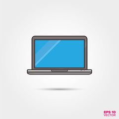 laptop notebook computer vector icon
