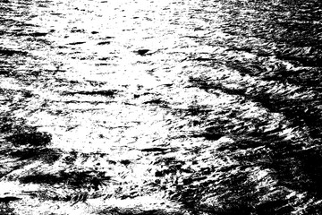 Hintergrund: Wellige Wasseroberfläche von oben – schwarz-weiß/Vektor