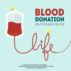 vector blood donation illustration