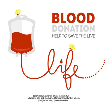 vector blood donation illustration