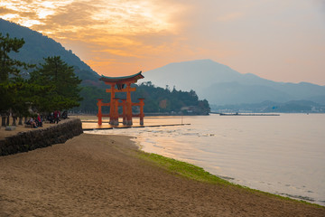 The great Torii on Miyajima island