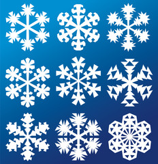 collection of snowflakes