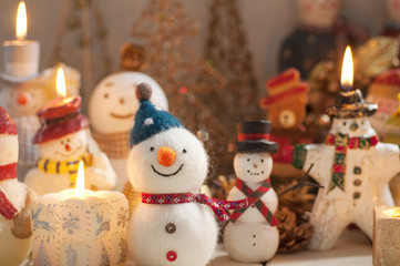 クリスマスグッズとキャンドル