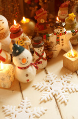 クリスマスグッズとキャンドル