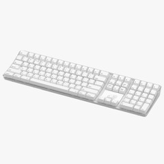 Computer keyboard. Isolated on white. 3D illustration