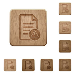 Document error wooden buttons
