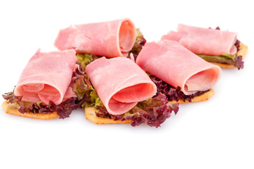 Sandwiches with bacon and lettuce