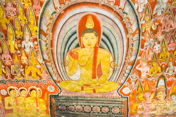 Fototapeta premium Dambulla Cave Temple Fresco