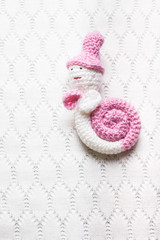 Decorative crochet snail