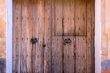 Fragment of old wooden door – fine texture
