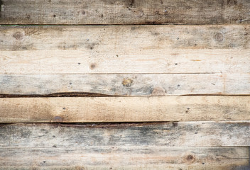 blank wood sign background. rough planks with nails, texture