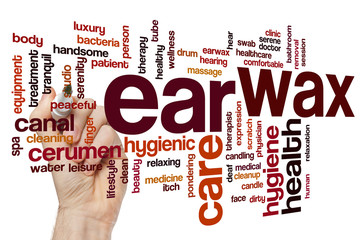 Ear wax word cloud