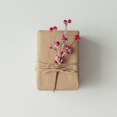 DIY gift wrapping idea. concept.