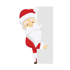 Santa Claus template. Isolated Santa with template space for text, decoration and others.