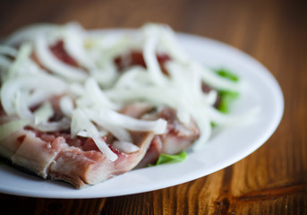 salted herring with onions