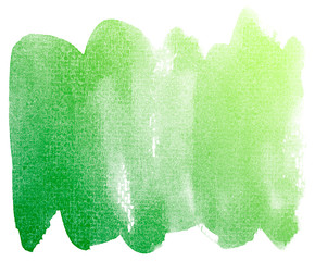 Abstract green watercolor on white background.This is watercolor splash.It is drawn by hand.