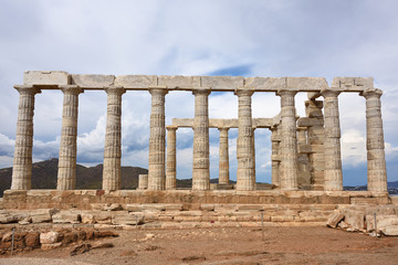 Temple of Poseidon at Cape Sounion Attica Greece