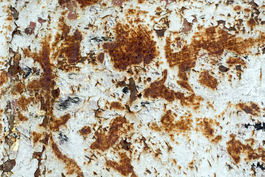 Grunge chipped paint rusty textured metal background